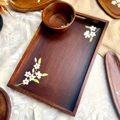 Calla Lily Serving Trays | Wooden | Large