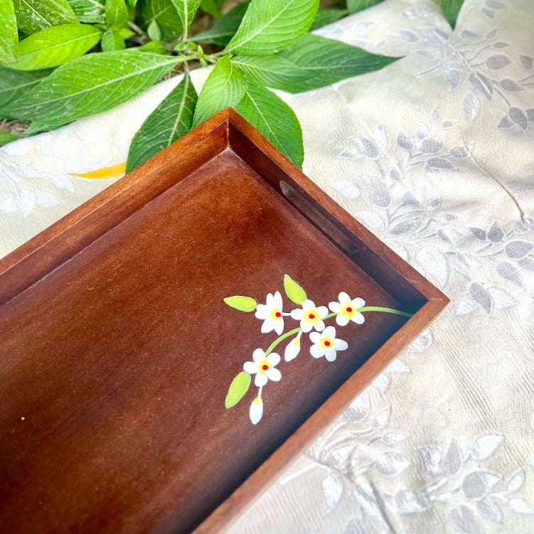 Calla Lily Serving Trays | Wooden | Set of 2